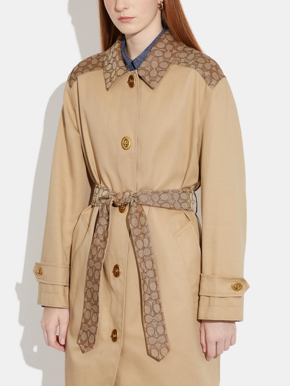 NEW Coach Women's Signature Turnlock Trench Coat - Picture 2 of 15